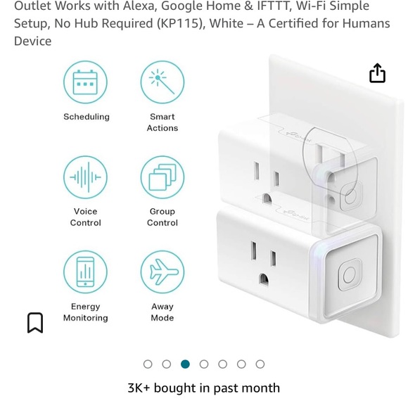 2pk Kasa Smart Wi-Fi Plug Slim‎ Energy Monitoring - Picture 3 of 14